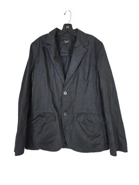 M0851 Classic Linen Blend Men's Black Two-Button Blazer - Classic Sport Coat